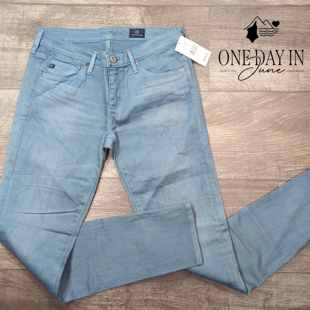 AG Adriano Goldschmied Mid Rise Skinny Jeans Blue NWT $215 Size 27 (4)
